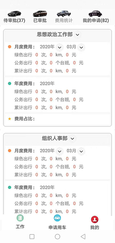 廣州公務(wù)出行車輛手機APP管理系統(tǒng) （廣州公務(wù)出行車輛手機APP管理系統(tǒng)）短途公務(wù)使用的車輛是企業(yè)自有車隊車輛； 用戶選擇了出發(fā)地、目的地之后，再選擇開始用車時間和用車結(jié)束時間；系統(tǒng)根據(jù)用車時間長短計算出所需要的臺班和費用；用戶提交申請； 辦公室主任收到推送通知后，查看該部門當(dāng)前月份是否還有用車預(yù)算，如果金費充足，則同意此次申請； 申請的用戶會同時收到此次審批推送通知； 此時車隊隊長也會收到經(jīng)過辦公室主任同意的用車審批，車隊隊長根據(jù)用戶所需要的車輛類型，選擇車隊里已經(jīng)歸隊的車輛進行派單； 此時申請的用戶